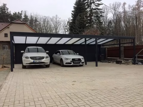 PROFI hliníkový přístřešek na auto, realizace 1
