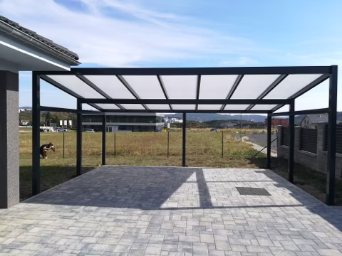 PROFI hliníkový přístřešek na auto, realizace 48