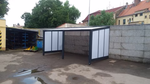 Hliníkový přístřešek nad dveře, realizace 55