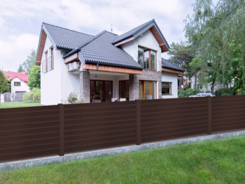 Hliníkový plot kosodélník, realizace 24