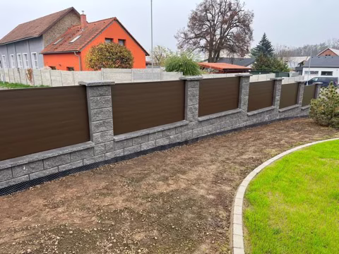 Plná plotová zástěna, realizace 8