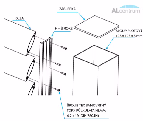 Hliníkový plot SLZA, realizace 27