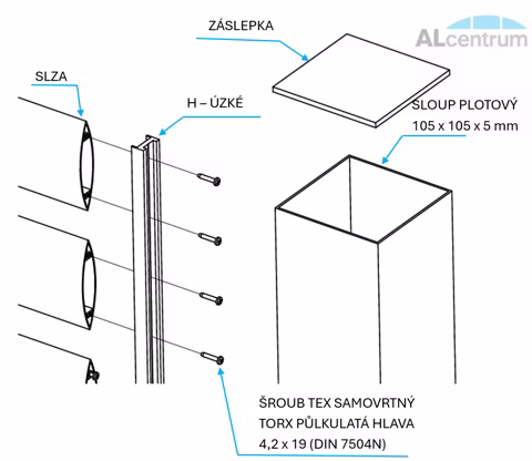 Hliníkový plot SLZA, realizace 28