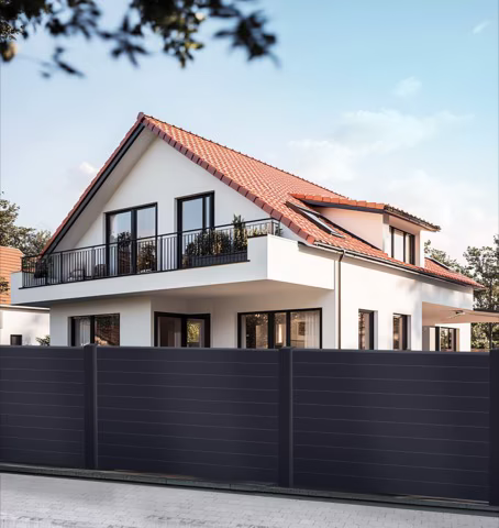 Hliníkový plot, realizace 120
