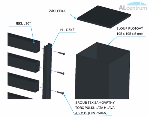 Hliníkový plot, realizace 38