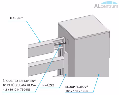 Hliníkový plot, realizace 40