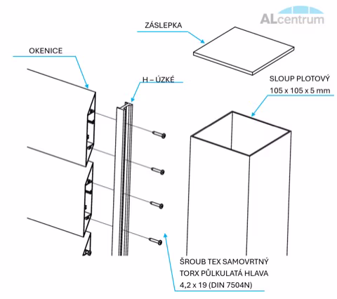 Hliníkový plot, realizace 83