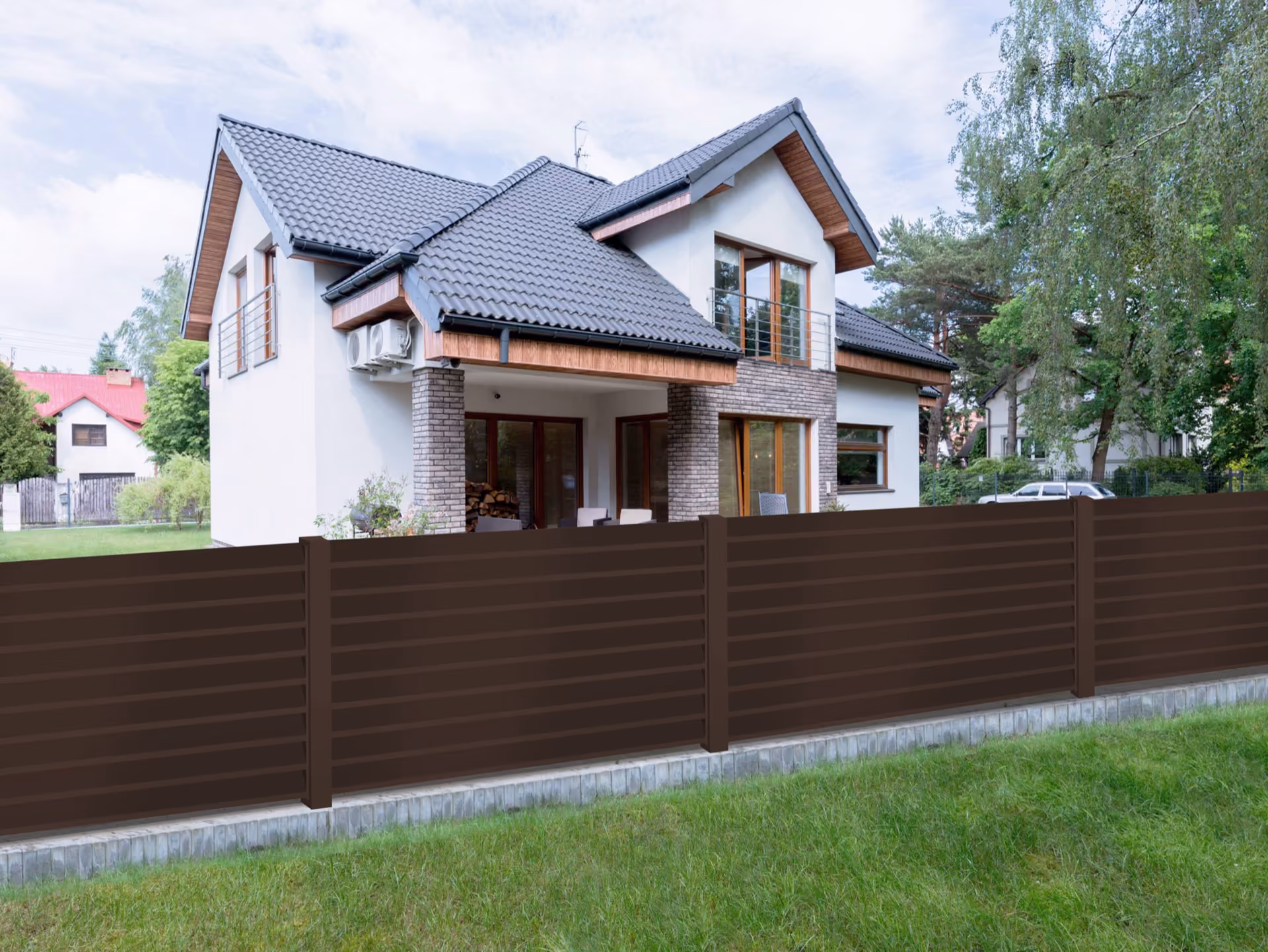 Hliníkový plot Kosodélník