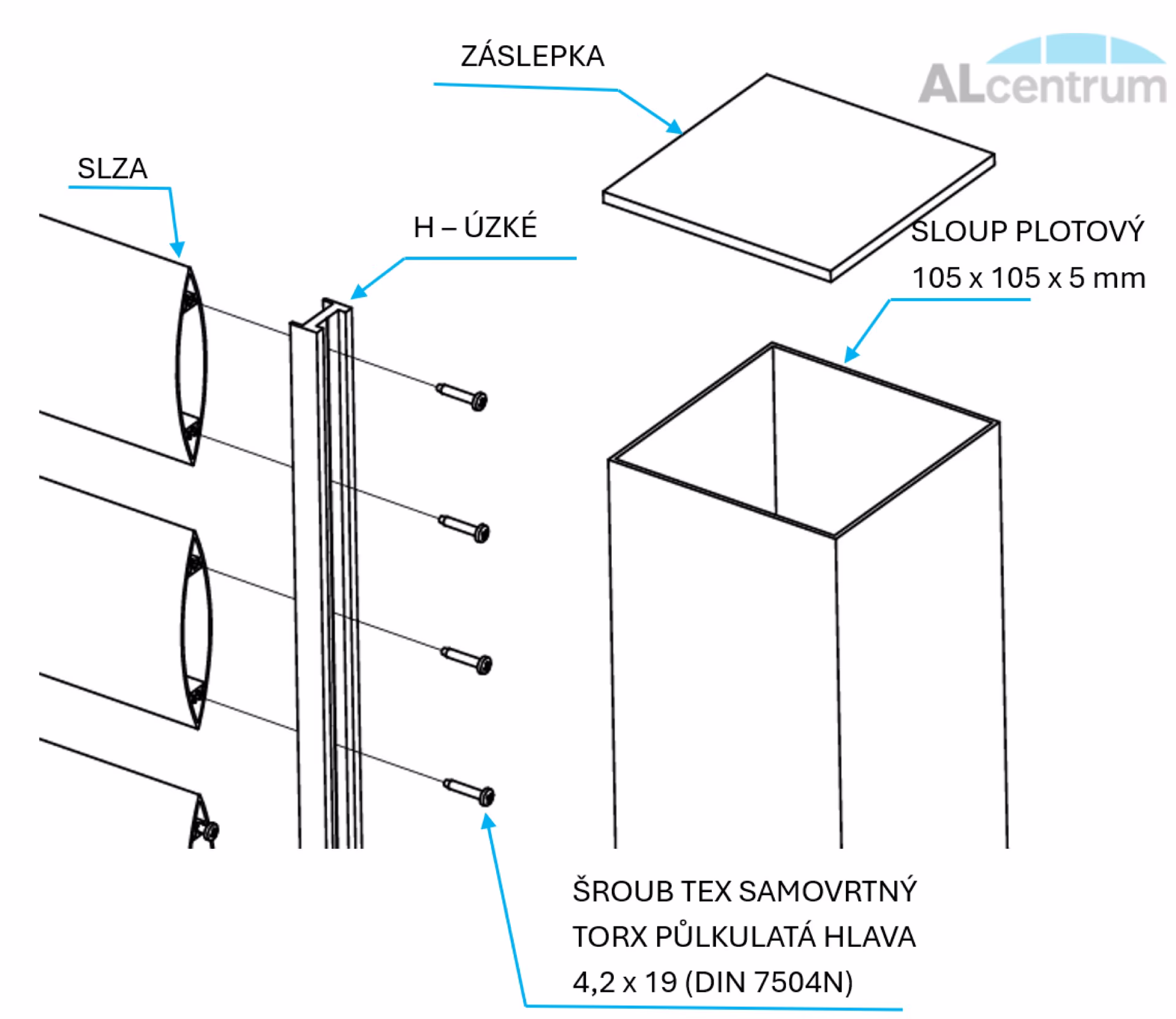 Hliníkový plot SLZA