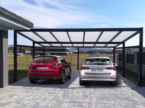 Hliníkový přístřešek na auto DELUXE od ALcentrum, realizace 16
