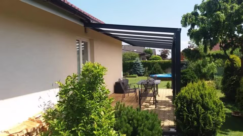 ECO hliníková pergola, realizace 1