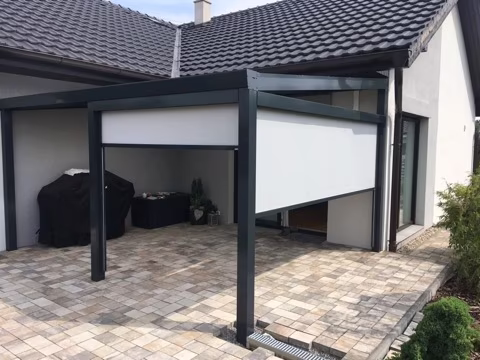 Stínění pro hliníkovou pergolu, realizace 37