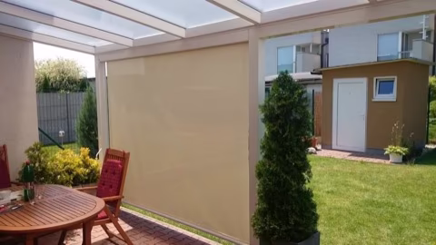 Stínění pro hliníkovou pergolu, realizace 55