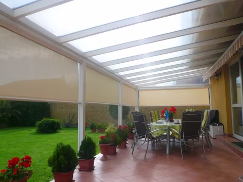 Stínění pro hliníkovou pergolu, realizace 56