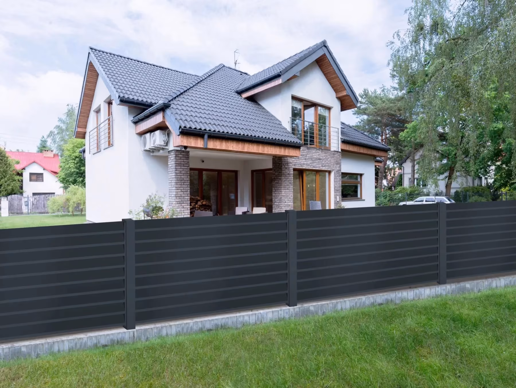Hliníkový plot Kosodélník