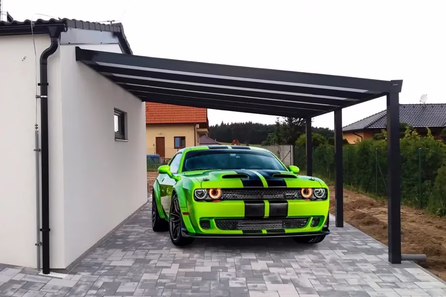 Hliníkový přístřešek na auto DELUXE od ALcentrum